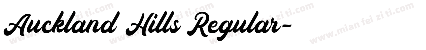 Auckland Hills Regular字体转换